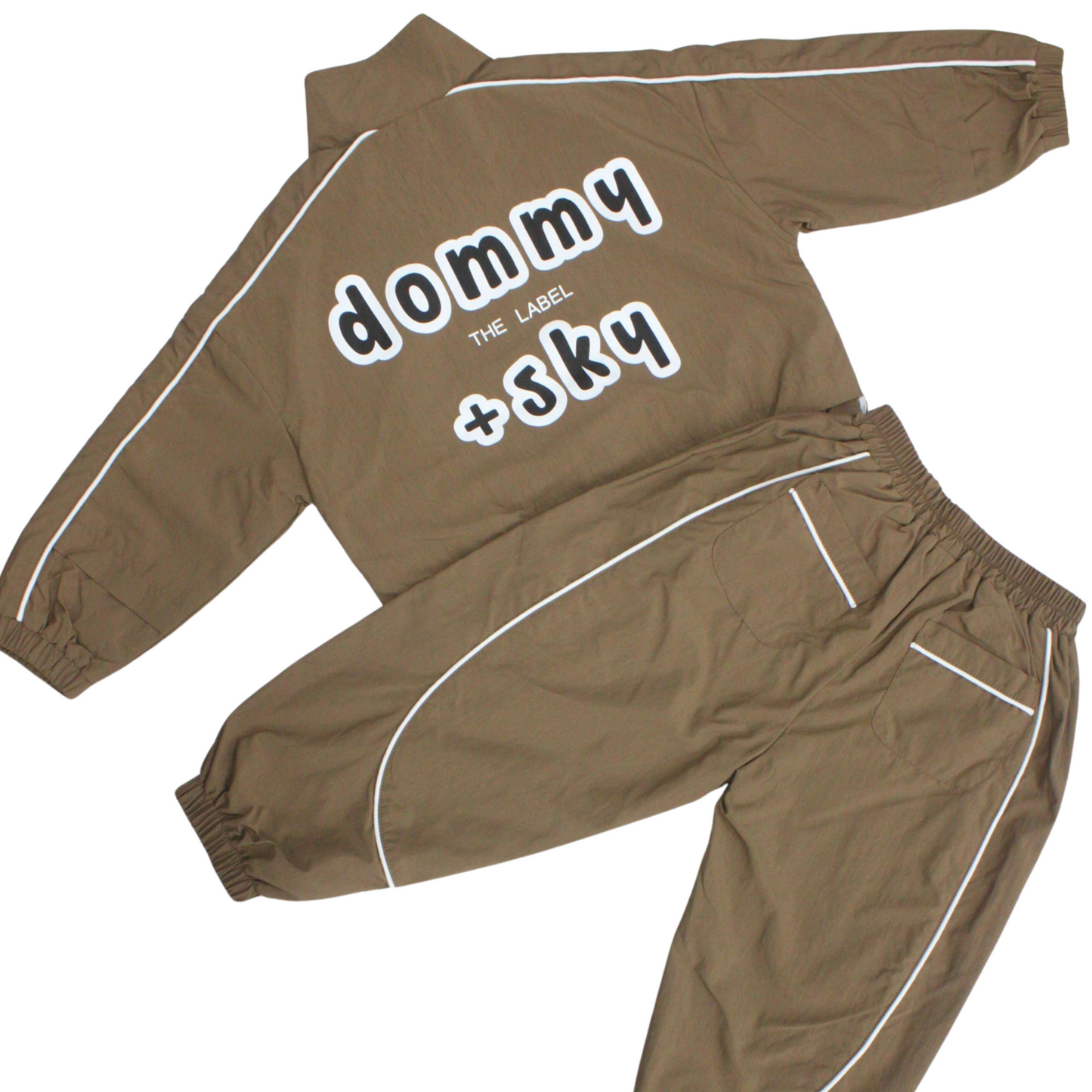 Signature Parachute Tracksuit Set - Chocolate